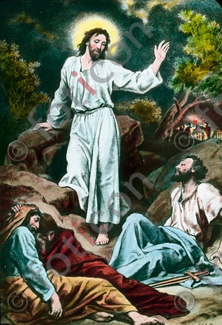 Jesus im Garten Gethsemane | Jesus in the Garden of Gethsemane - Foto foticon-600-Simon-043-Hoffmann-020-2.jpg | foticon.de - Bilddatenbank für Motive aus Geschichte und Kultur